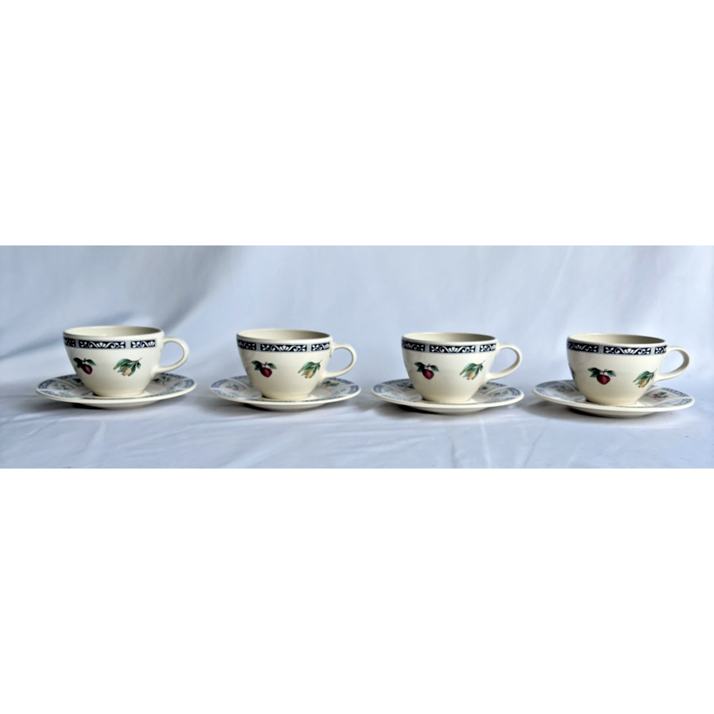 Pfaltzgraff Coffee Tea Mug Cup And Saucer Sunbury Grove 4 Sets (8 PCs Total)